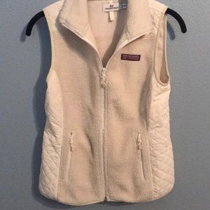 Cream and White Vineyard Vines Vest